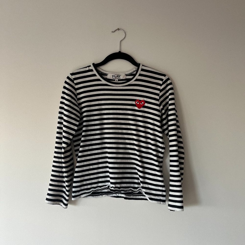 Comme des Garçons CDG PLAY Striped Long Sleeves Top